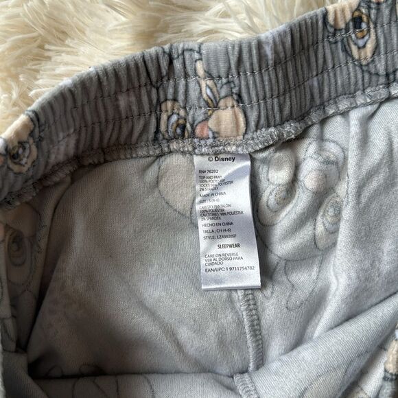Disney Bambi Thumper Long Sleeve Top & Pants Pajama Set Lounge Size small 4-6 - Picture 7 of 9